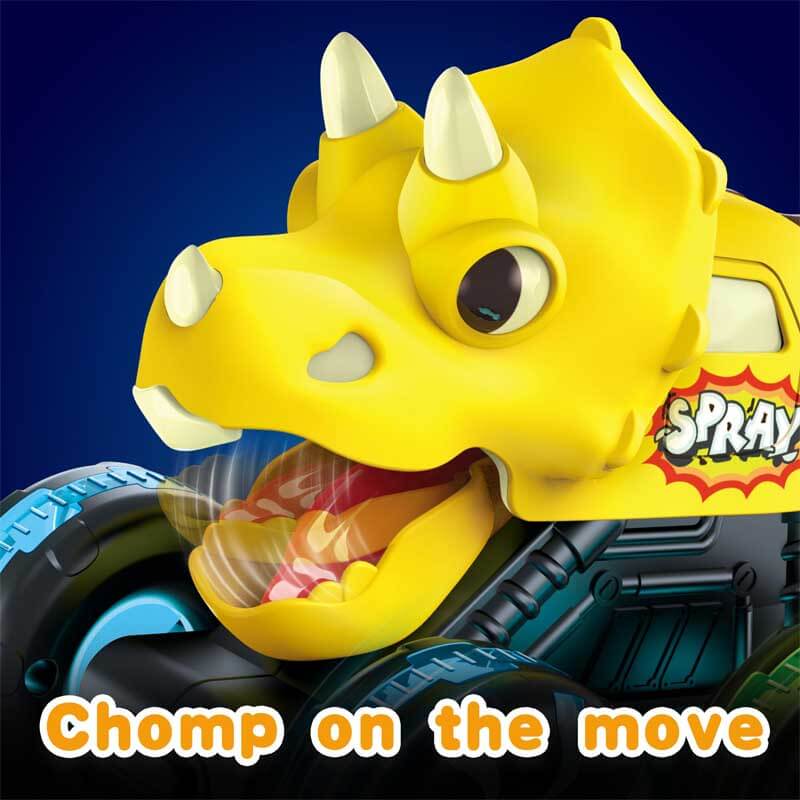 Juego de camiones monstruo de dinosaurios Fidtoy para niños pequeños con luces LED