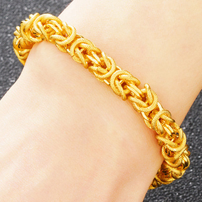 Buddha Stones 24k Gold Plated Double Headed Dragon Protection Bracelet Bracelet BS 4