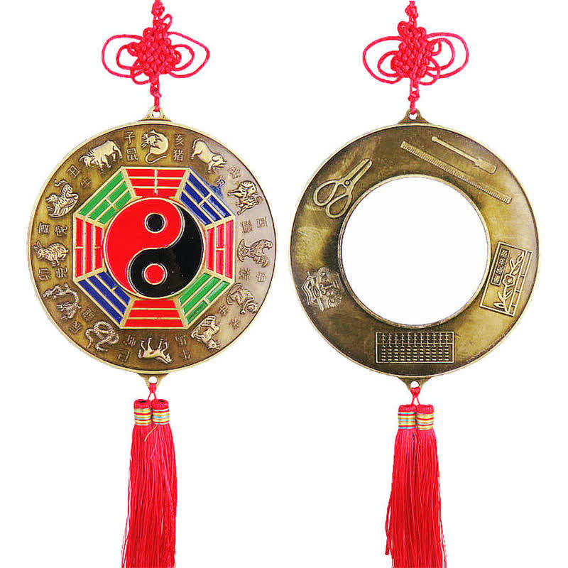 Buddha Stones Feng Shui Bagua Map Chinese Knotting Harmony Energy Map Mirror Bagua Map BS main