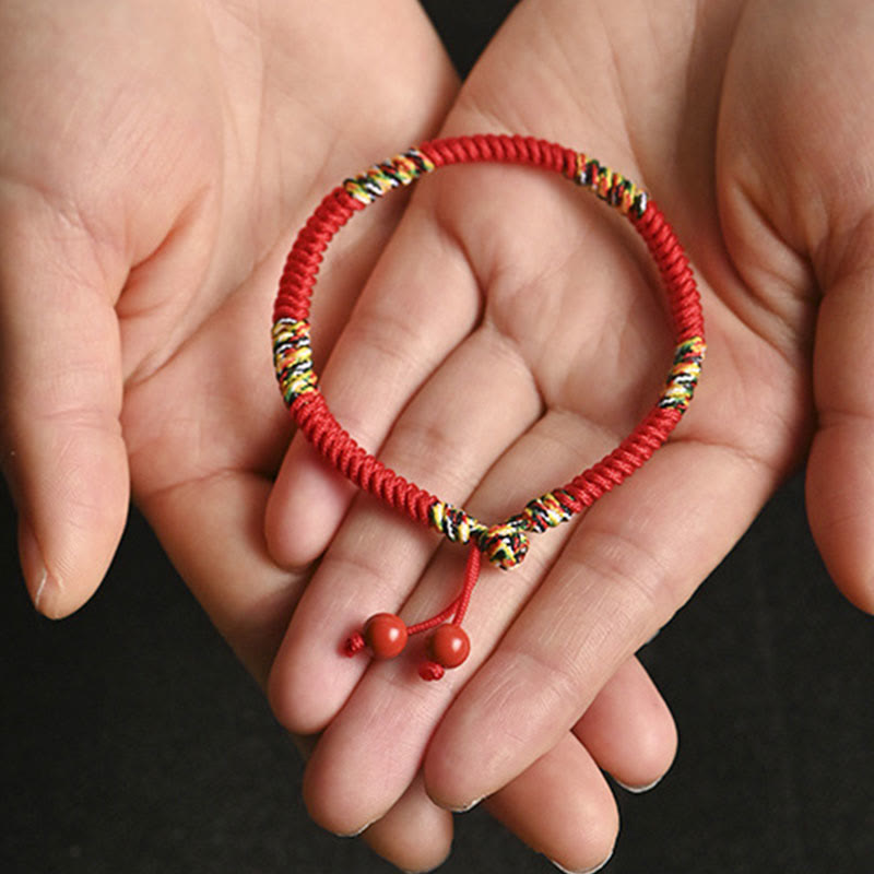 Buddha Stones Five Colors King Kong Knot String Protection Luck Bracelet Bracelet BS 6
