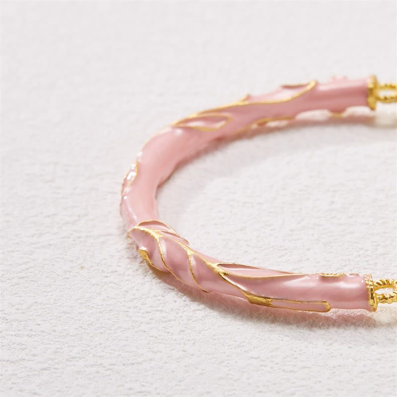 Buddha Stones Sun Stone Golden Silk Jade Lily of the Valley Charm Positive Bracelet Bangle Bracelet Bangle BS 11