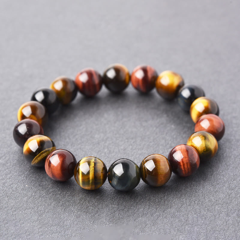 Bracelet de protection positive en œil-de-tigre naturel Foviel