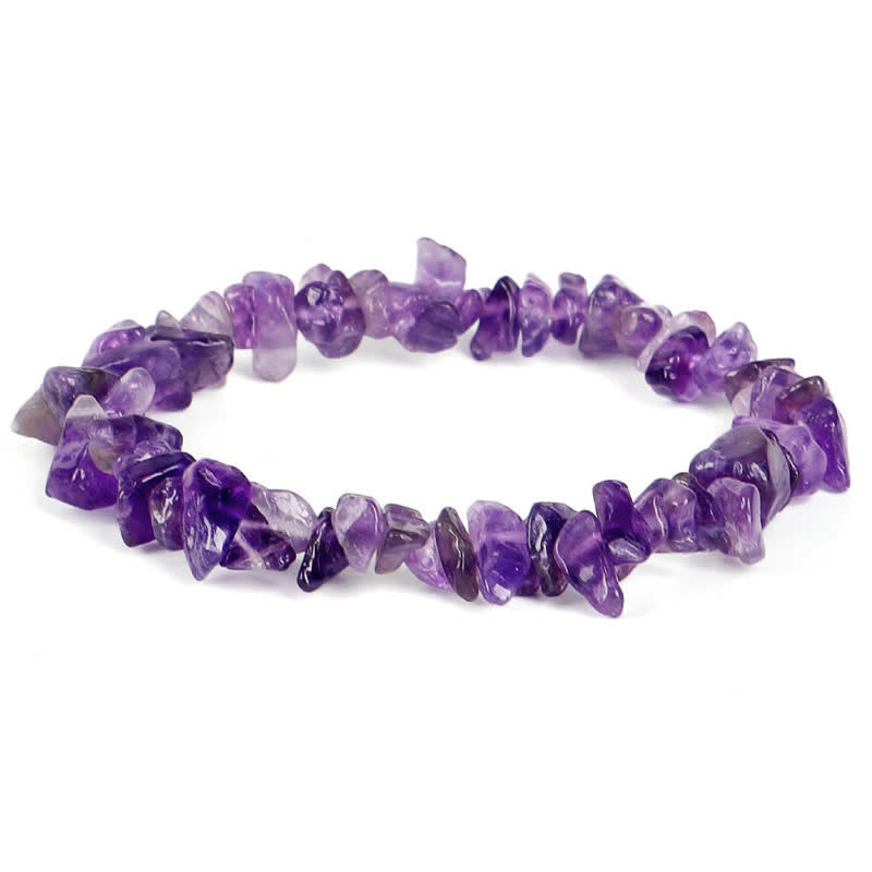Buddha Stones Amethyst Lazurite Various Crystal Stone Healing Positive Bracelet - image 0
