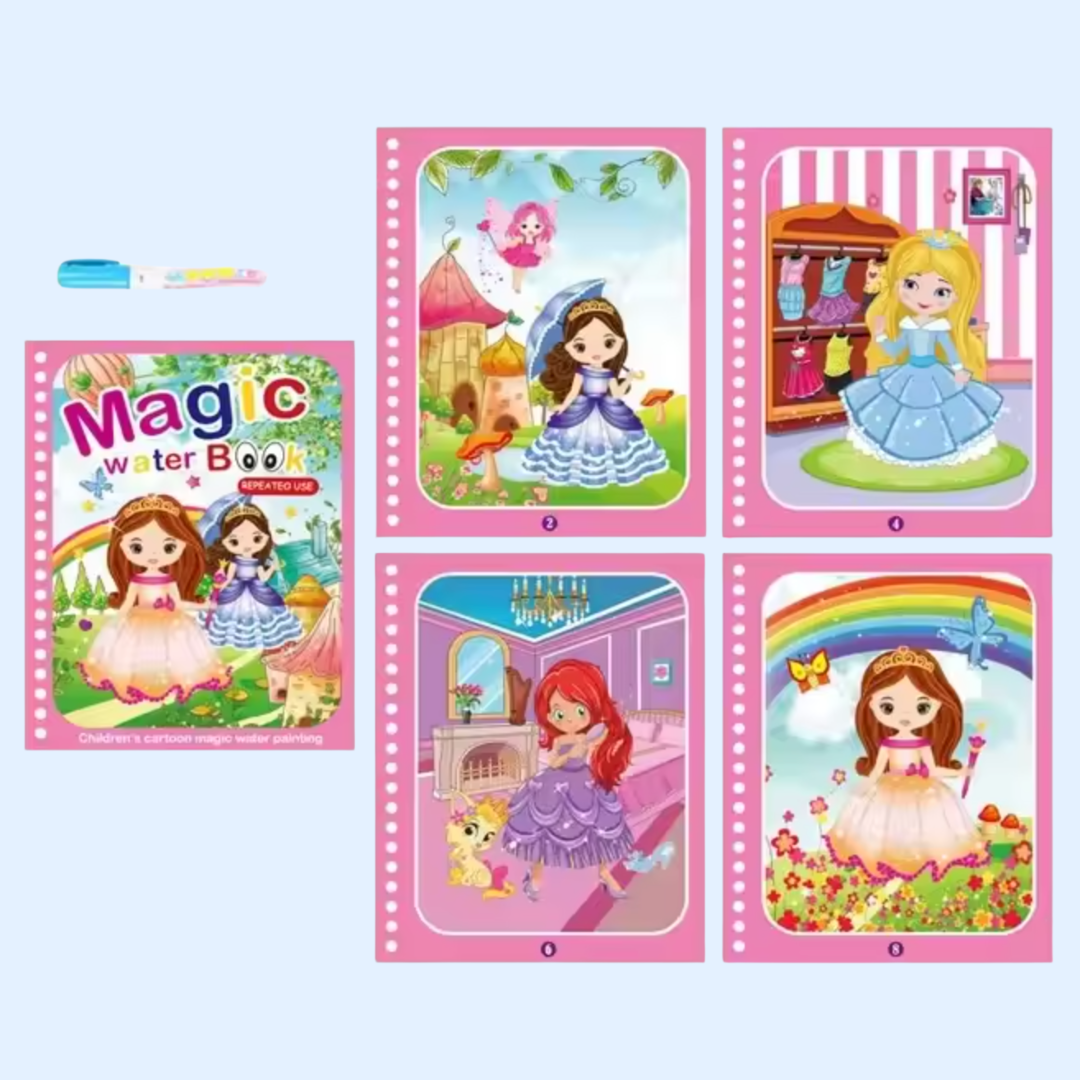Fidtoy Aqua Doodle Magic Water Coloring Book Reusable for Toddlers