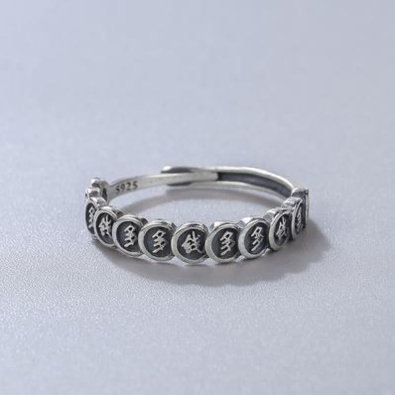 Buddha Stones Vintage Copper Coin Design Luck Adjustable Ring Ring BS 12