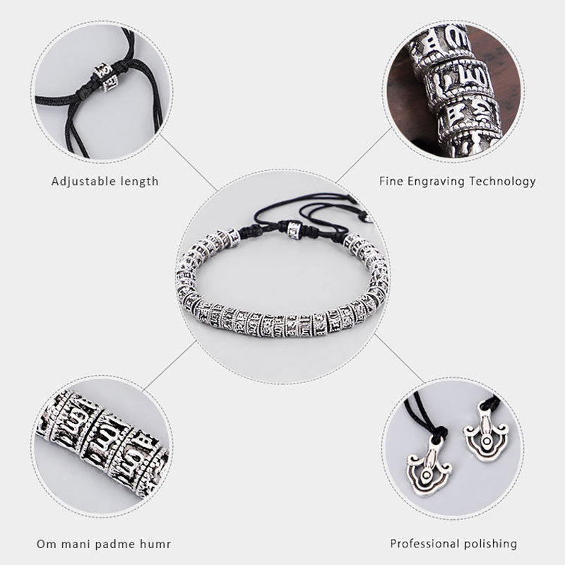 Buddha Stones Handmade Tibetan Mantra Purity Bracelet Bracelet BS 5