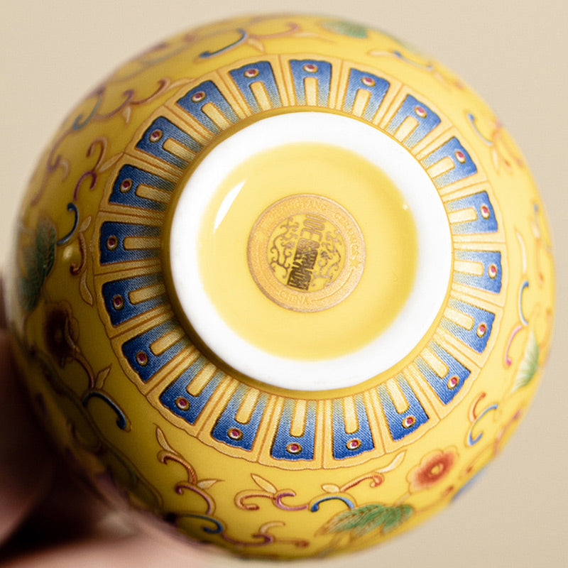 Buddha Stones Lotus Flower Pod Pattern Ceramic Teacup Kung Fu Tea Cup 80ml Cup BS 6