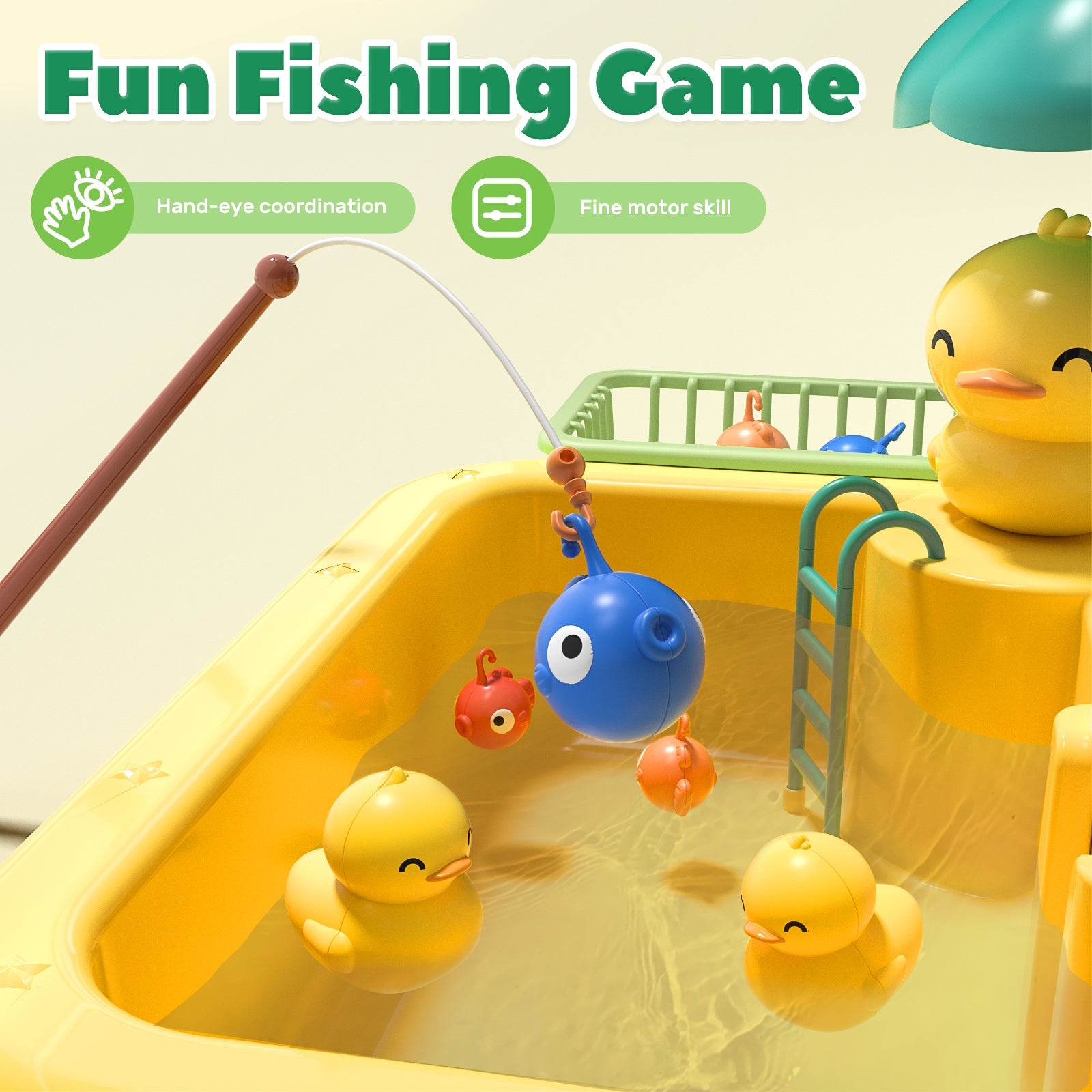 Juego de cocina de juguete con fregadero de agua corriente Fidtoy para niños