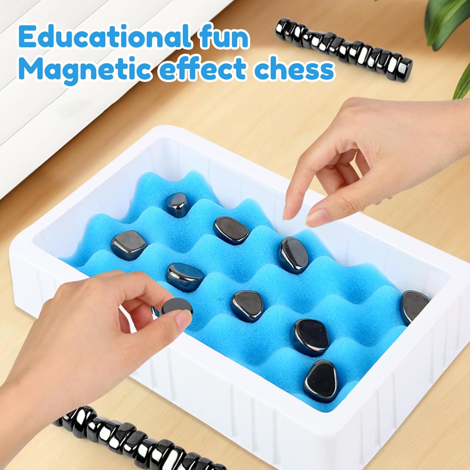 Juego de mesa familiar de ajedrez magnético 2 en 1
