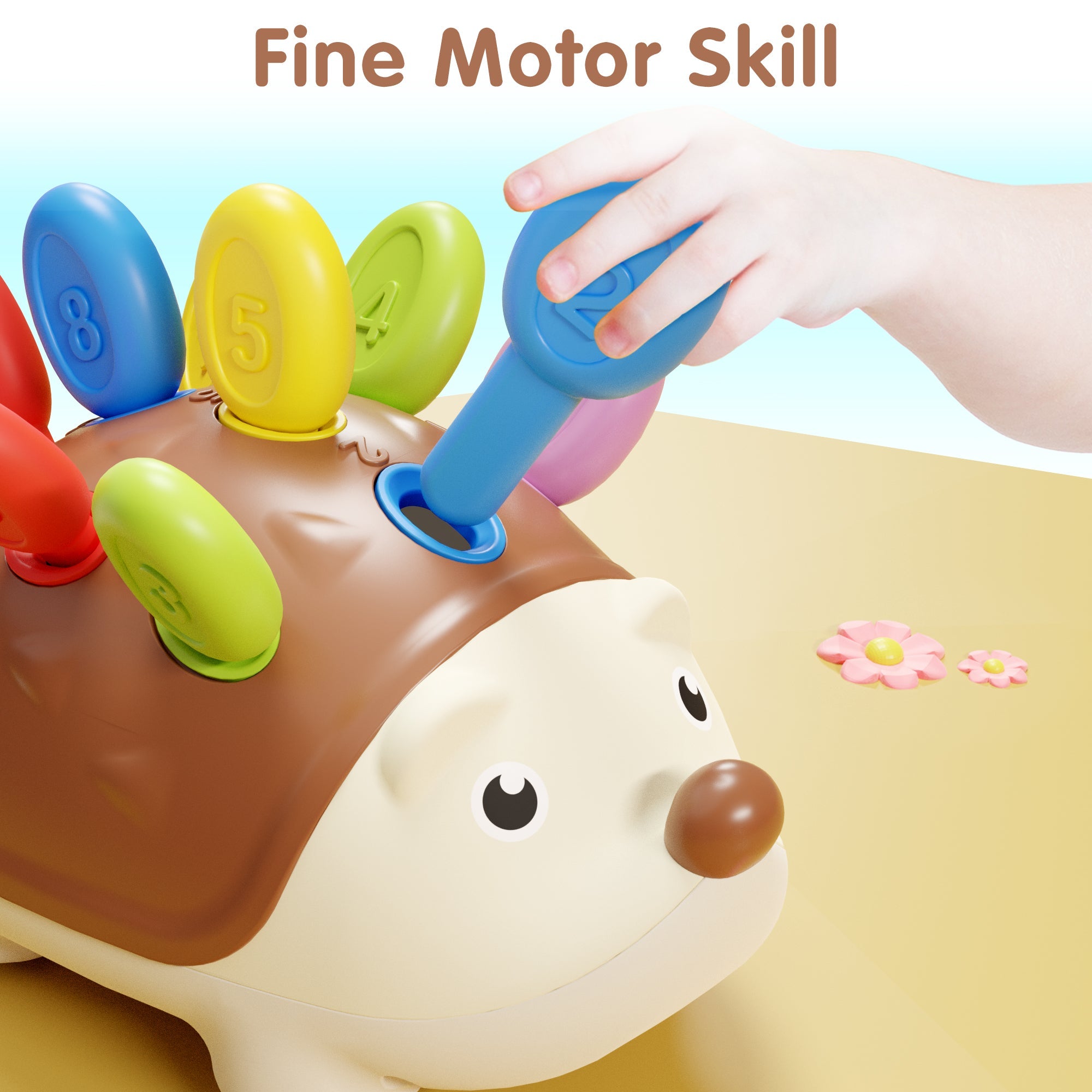 Fidtoy Hedgehog Fine Motor Sorting Toy for Toddlers