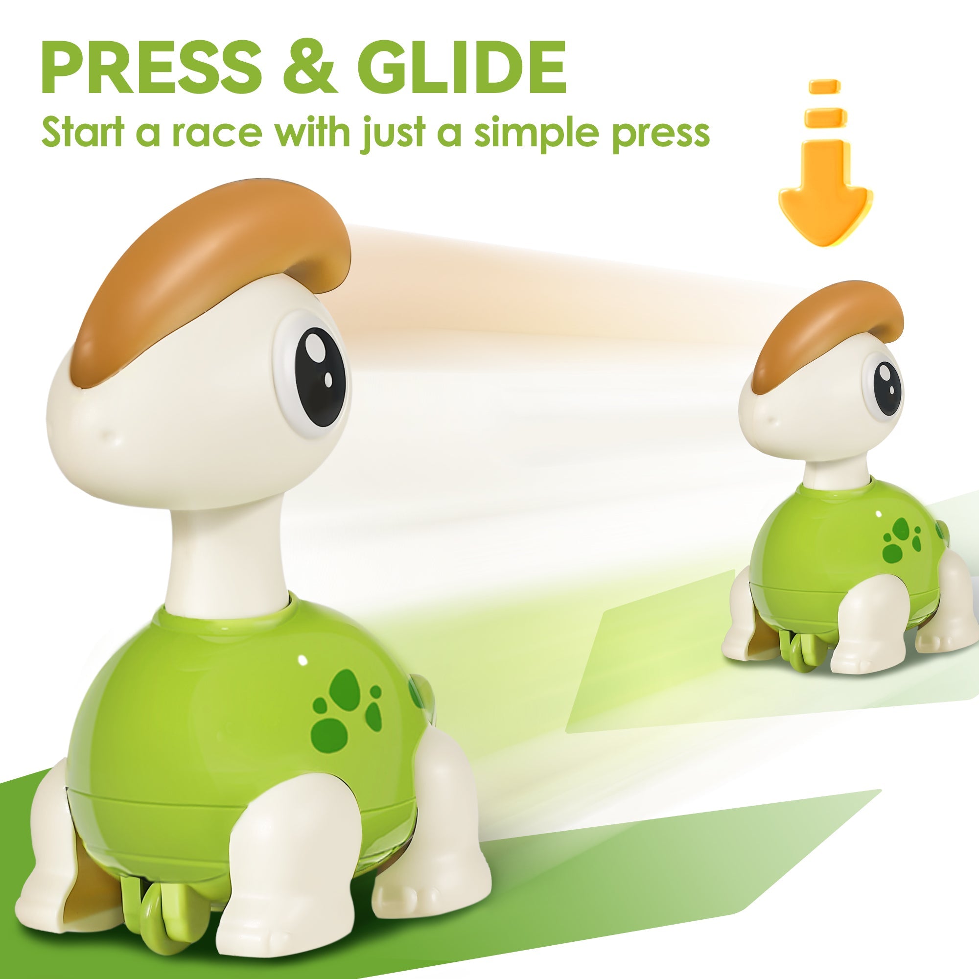 Fidtoy Mini Dinosaur Press to Go Car Toys