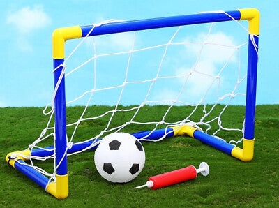 Juego de porterías de fútbol Fidtoy Junior con bomba de balón para niños