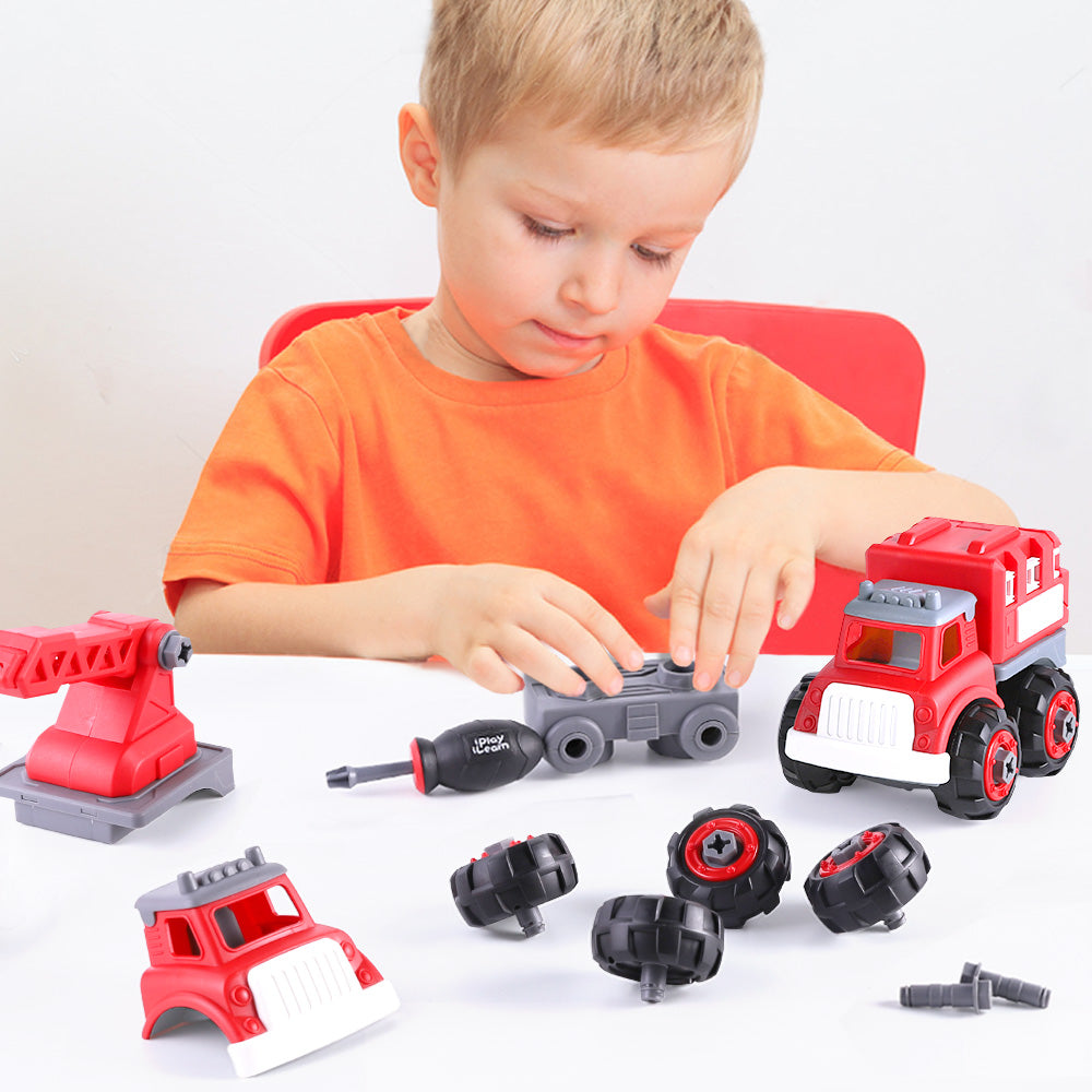 Fidtoy Camion de pompiers à démonter pour enfants
