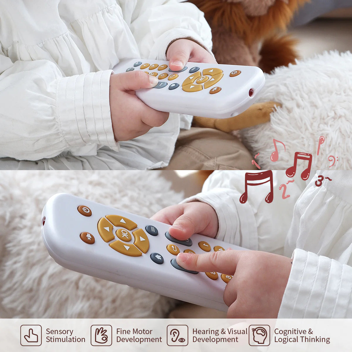 Mando a Distancia de Juguete para Bebés – Juguete de Aprendizaje y Simulación Montessori para Bebés