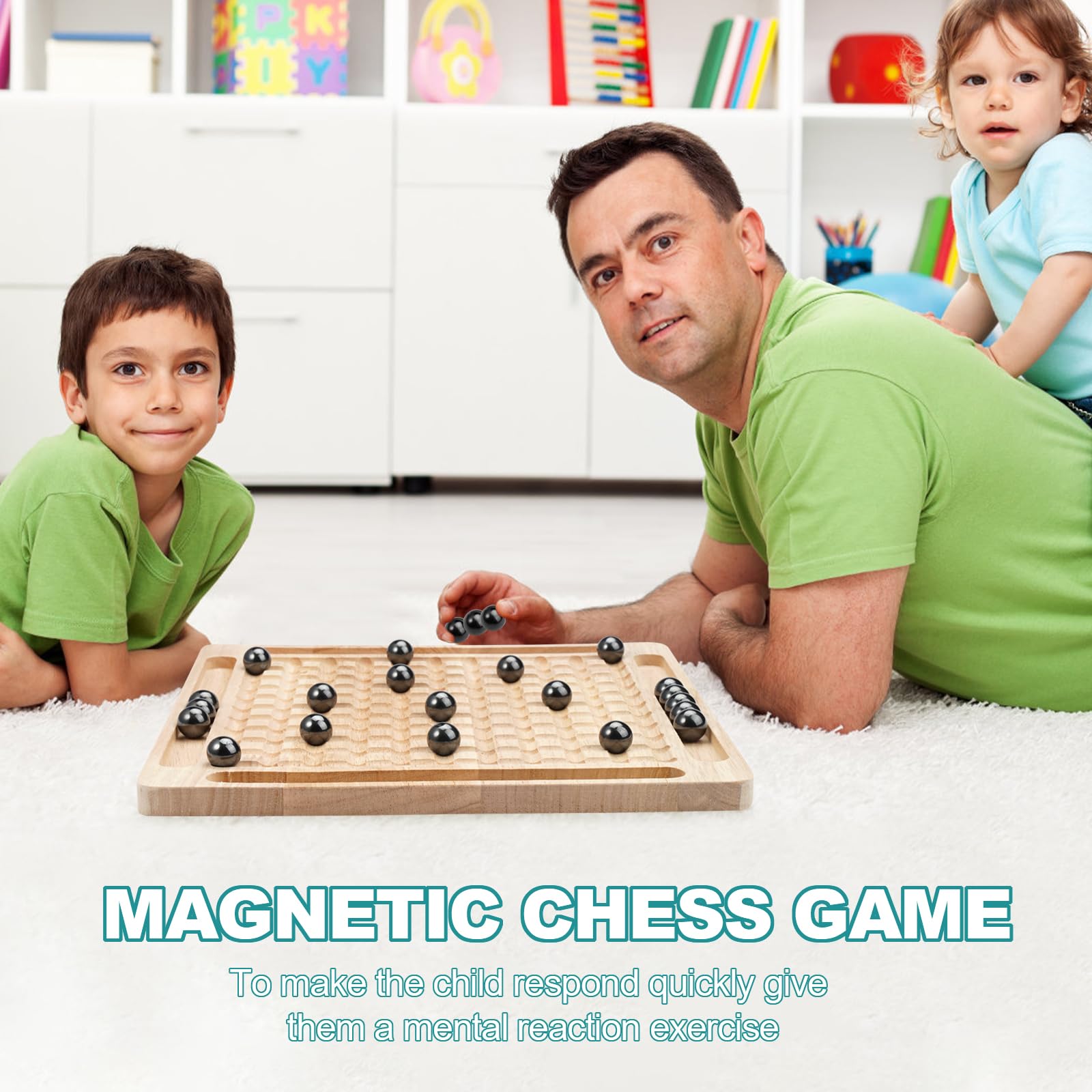 Magnetic Tabletop Game for Kids & Adults – Fun Family Puzzle Toy with Magnetic Rocks & Strategy Play