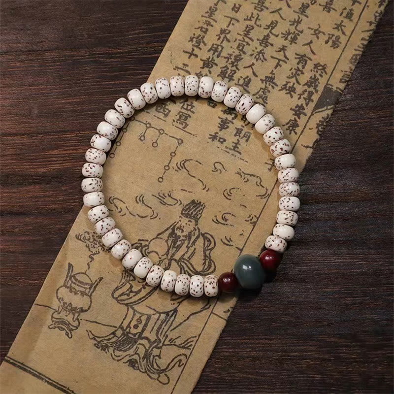 Foviel Bodhi Samen kleine Blatt rote Sandelholz Weisheit Armband