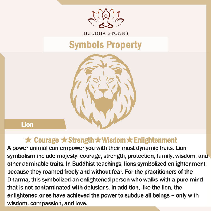 Buddha Stones Natural Black Obsidian Lion Wrist Mala Protection Tassels Pocket Mala Car Decoration Wrist Mala&Decorations BS 9