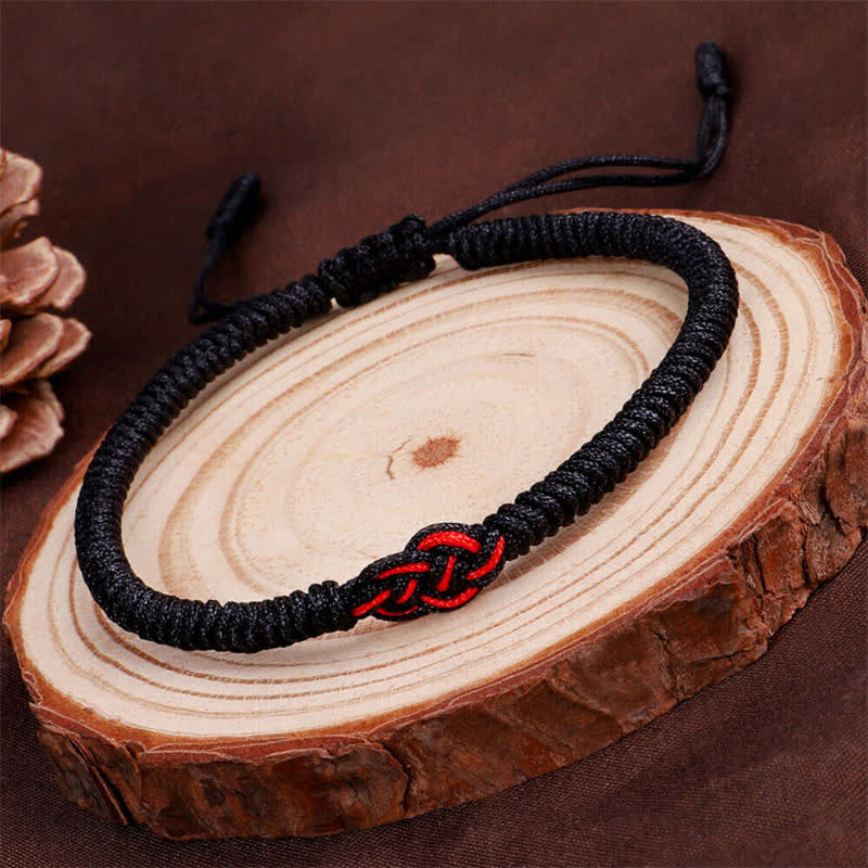 Foviel 2Pcs Tibetan Luck Chinese Knot Protection String Bracelet