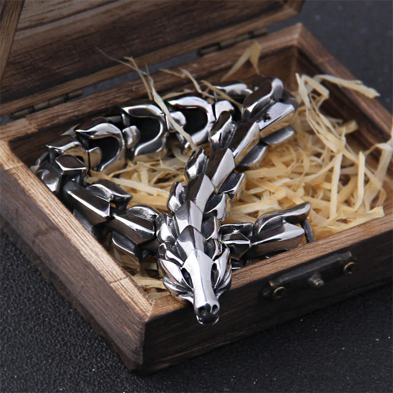 FREE Today: Protection Force Dragon Bracelet FREE FREE Silver Dragon 11.8mm 22cm