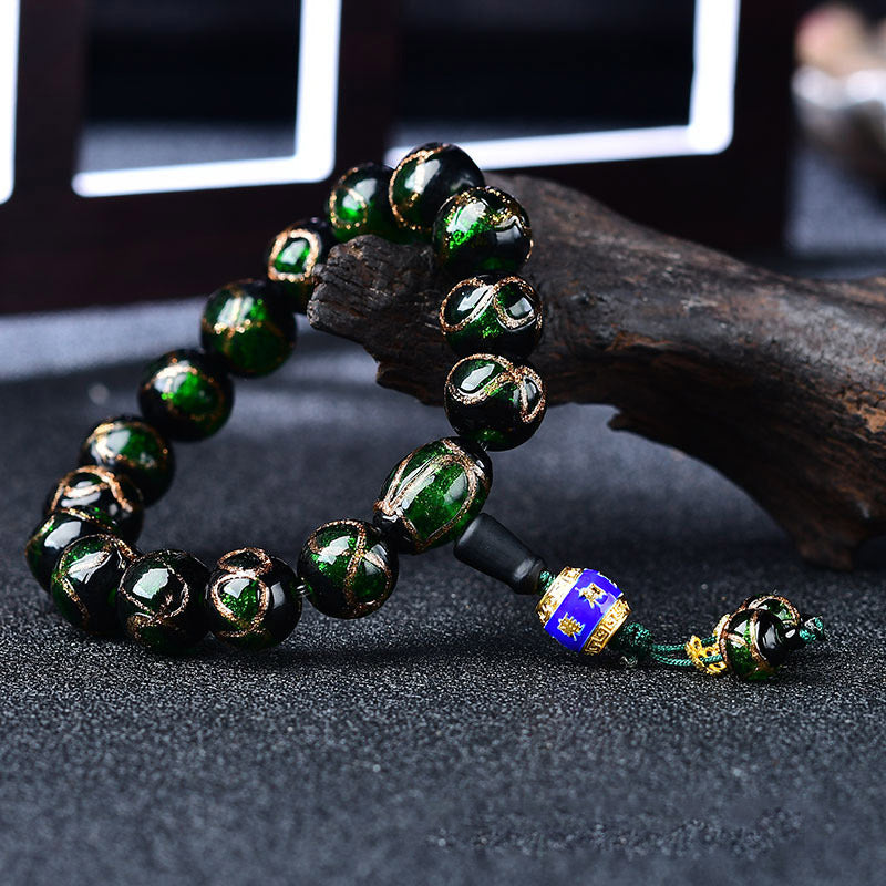 Buddha Stones Tibetan Dragon Vein Agate Healing Bracelet Bracelet BS 6