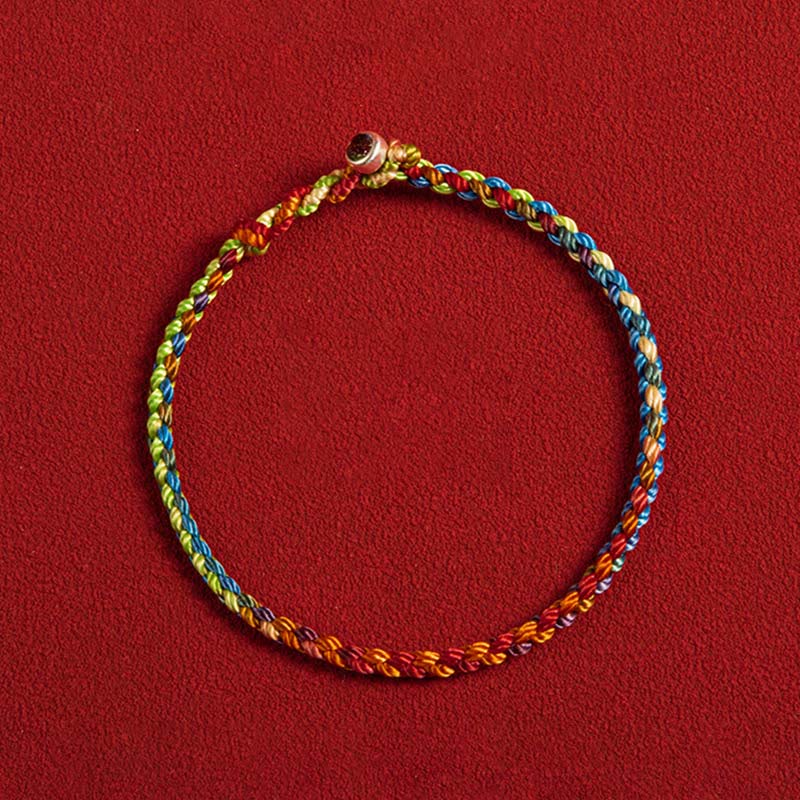 Buddha Stones "May you be blessed with peace and safety in all four seasons" Lucky Multicolored Bracelet Bracelet BS 1