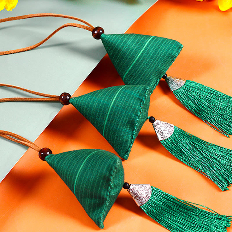 Buddha Stones Dragon Boat Festival Zongzi Pattern Sachet Protection Tassel Hanging Decoration Hanging Decoration BS 3