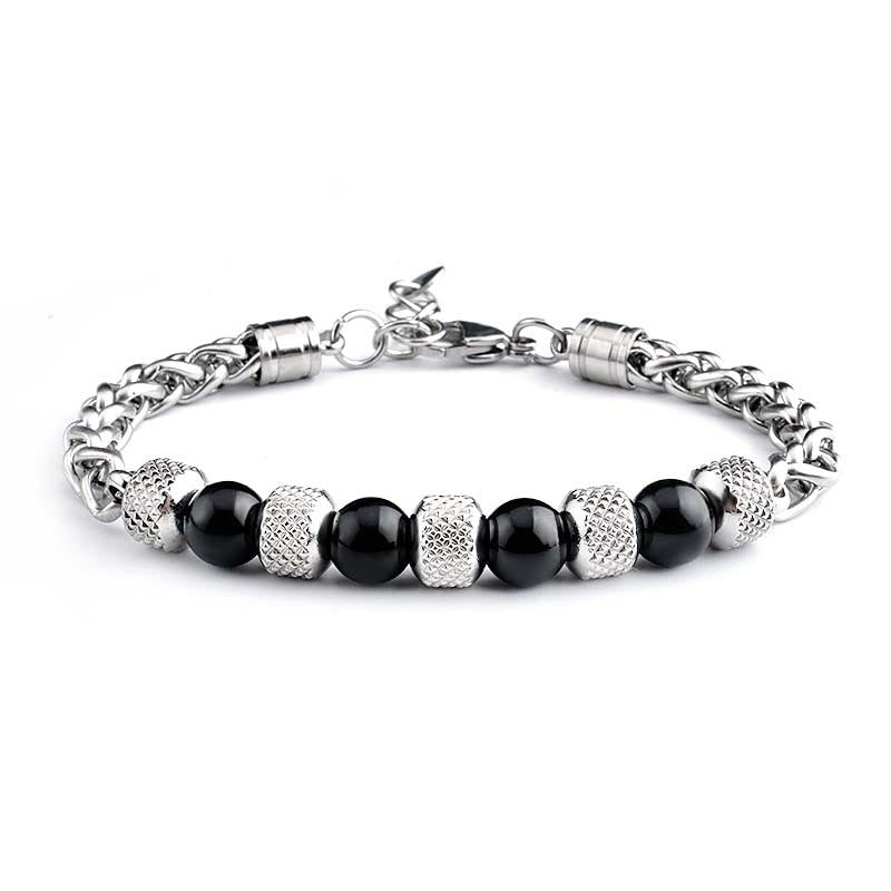 Buddha Stones Black Onyx Tiger Eye Bead Courage Bracelet Bracelet BS Black Onyx 8mm