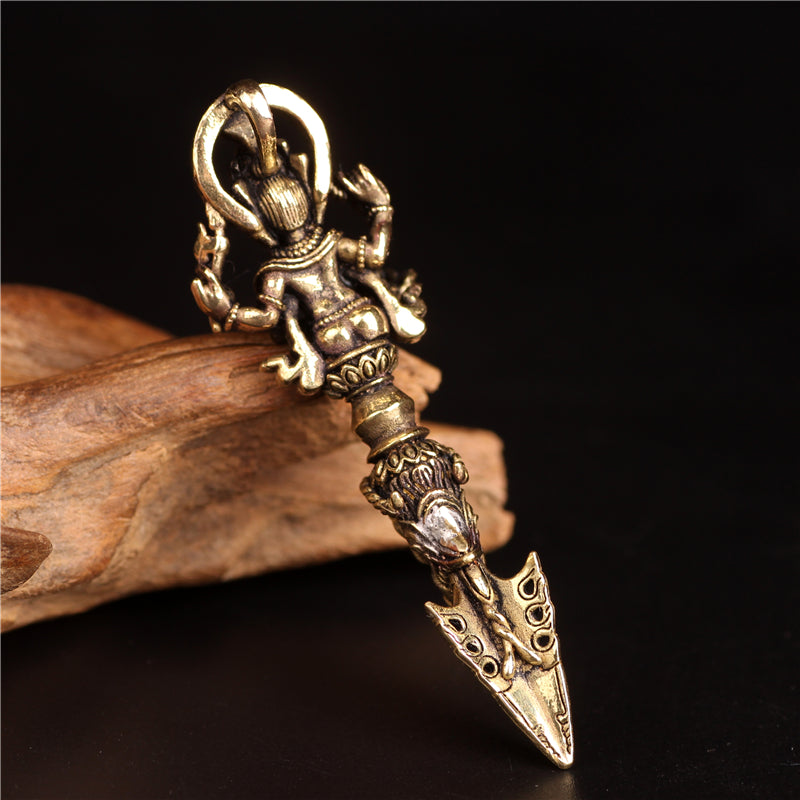 Buddha Stones Tibetan Ganesh Ganpati Elephant God of Wealth Dorje Vajra Spiritual Power Necklace Pendant Necklaces & Pendants BS 15