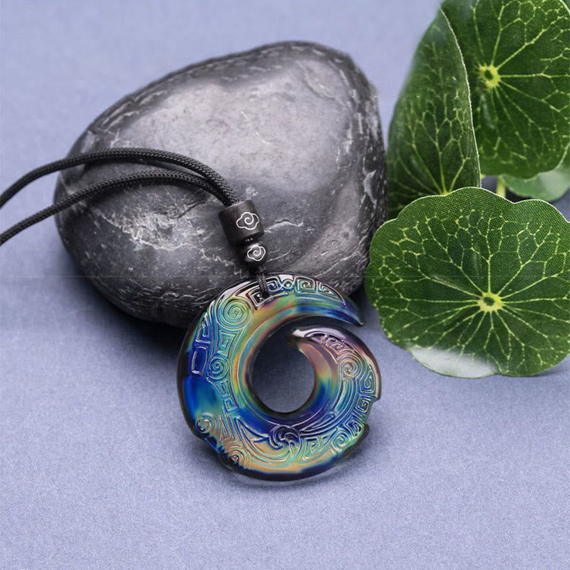 Color-Changing One's Luck Improves Design Pattern Liuli Crystal Necklace Pendant Necklaces & Pendants BS 4