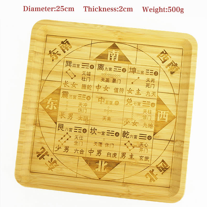 Buddha Stones Feng Shui Bamboo Bagua Map Harmony Energy Map Bagua Map BS Qimen Nine Palaces Bagua Map