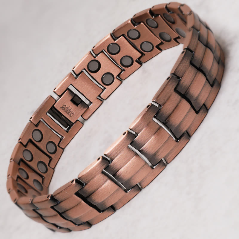 Vintage Magnetic Solid Copper Cuff Bracelet Bangle Bracelet Bangle BS main