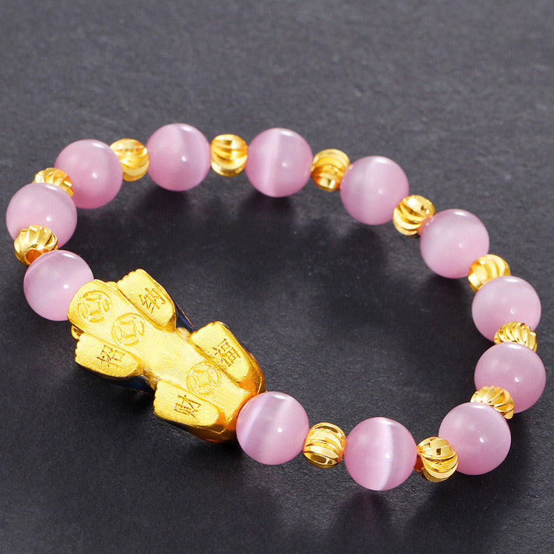 Bracelet porte-bonheur œil-de-chat Pixiu Foviel