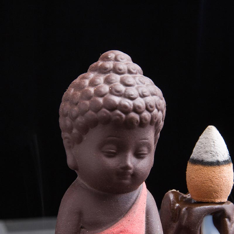 Buddha Stones Backflow Smoke Fountain Ceramic Blessing Incense Burner Decoration Decorations Incense Burner BS 4
