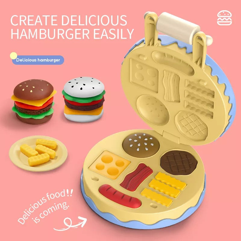 DIY Delicious Burger & Cake Clay Machine Set - 002
