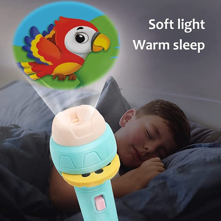 Fidtoy Mini Multiple Flash Light Projection Play Set for Kids Storytelling Bedtime Pattern Projector Toy