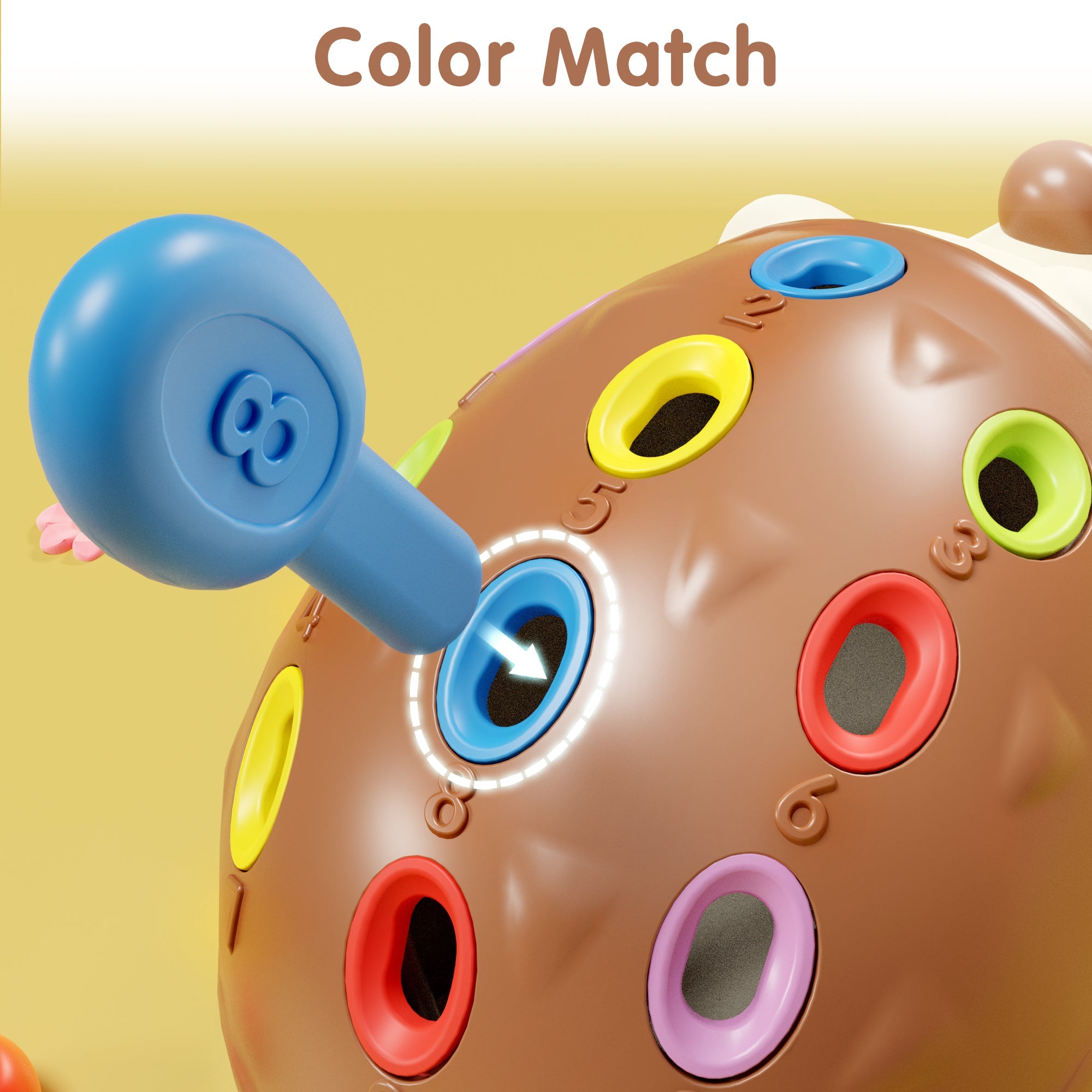 Fidtoy Hedgehog Fine Motor Sorting Toy for Toddlers