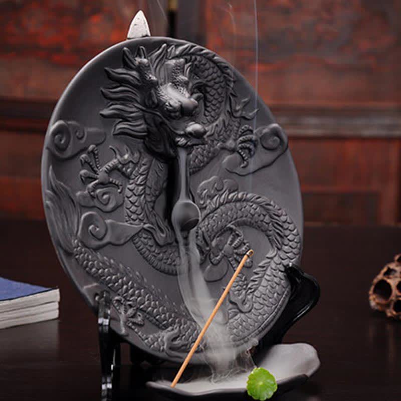 Dragon Ceramic Backflow Smoke Fountain Meditation Incense Burner Incense Burner BS 5
