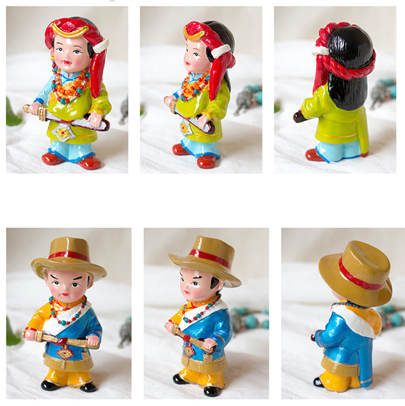 Buddha Stones Hand Painted Tibetan Figures Creative Home Office Car Decoration Ornament Desk Decoration BS 23