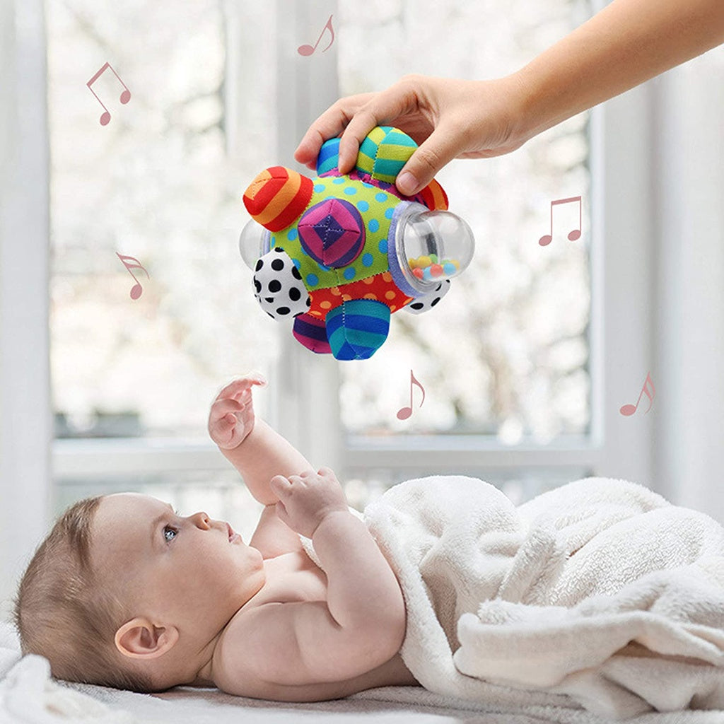 Fidtoy Soft Baby Sensory Rattle Ball Fabric Grasping Toy