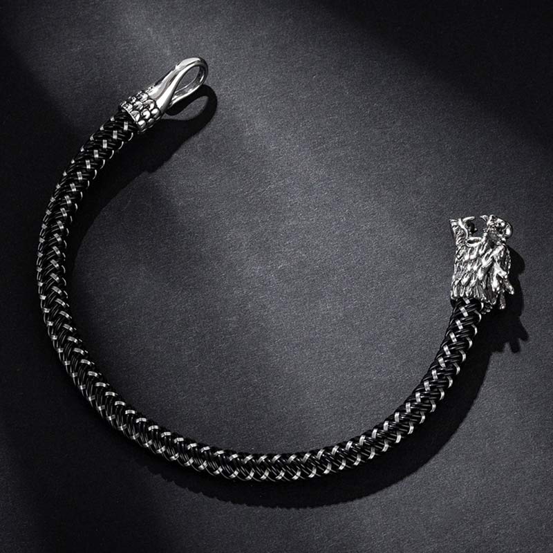 Buddha Stones Dragon Titanium Steel Protection Luck Bracelet Bracelet BS 7