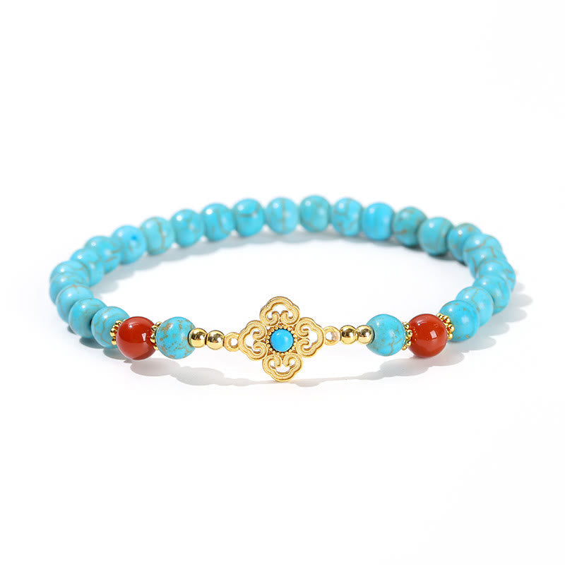 Buddha Stones Turquoise Bead Protection Balance Bracelet Bracelet BS Turquoise(Purification♥Protection)