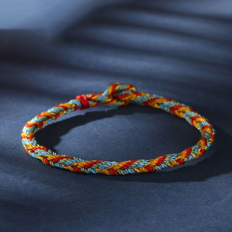 Buddha Stones "May you be safe and sound all year round" Lucky Multicolored Bracelet Bracelet BS 5