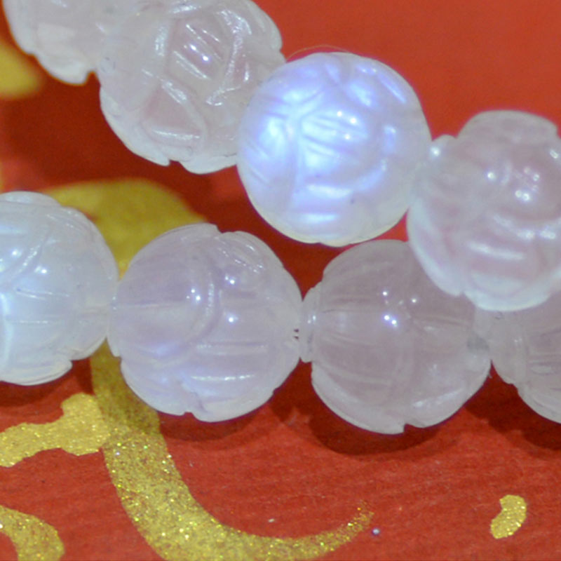 Buddha Stones Natural Moonstone Lotus Love Bracelet Bracelet BS 12