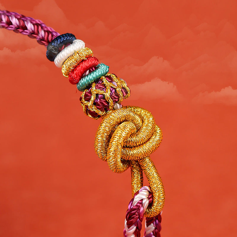 Buddha Stones Handmade Dunhuang Colorful Rope Protection Braid String Bracelet Bracelet BS 6