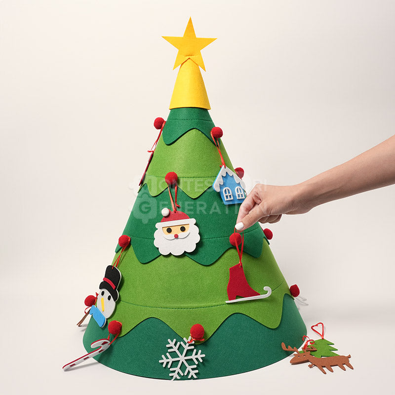 Fidtoy Sapin de Noël en Feutre DIY – Décoration de Noël Interactive pour Enfants