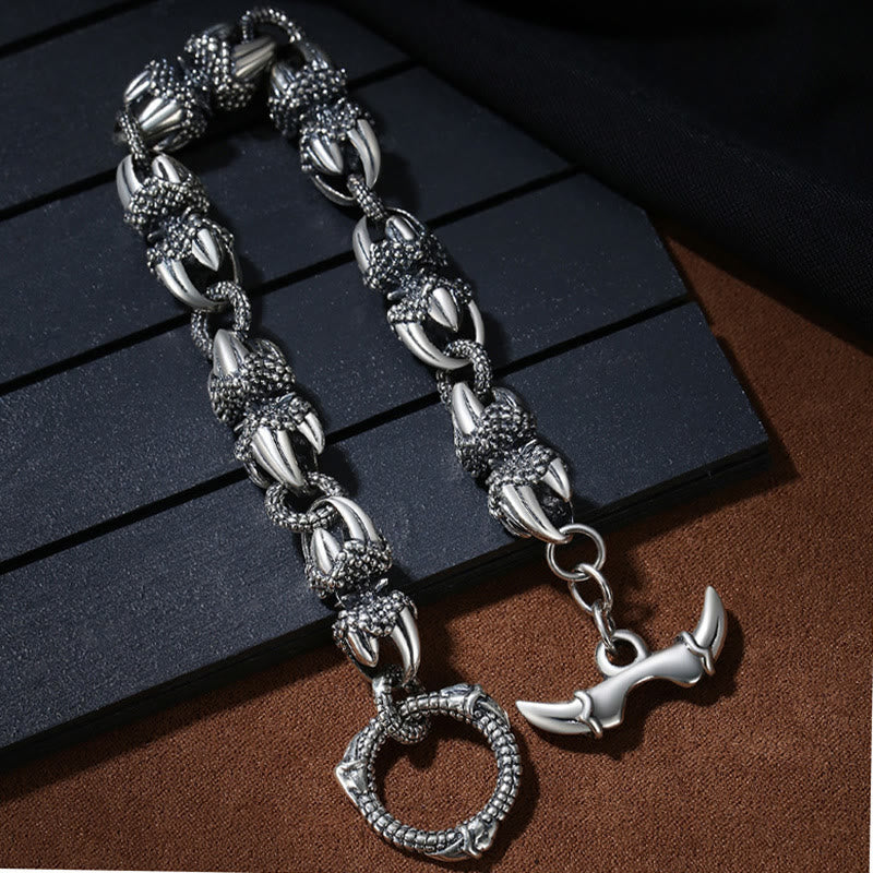 Buddha Stones Dragon Claw Engraved Strength Protection Bracelet Bracelet BS 1