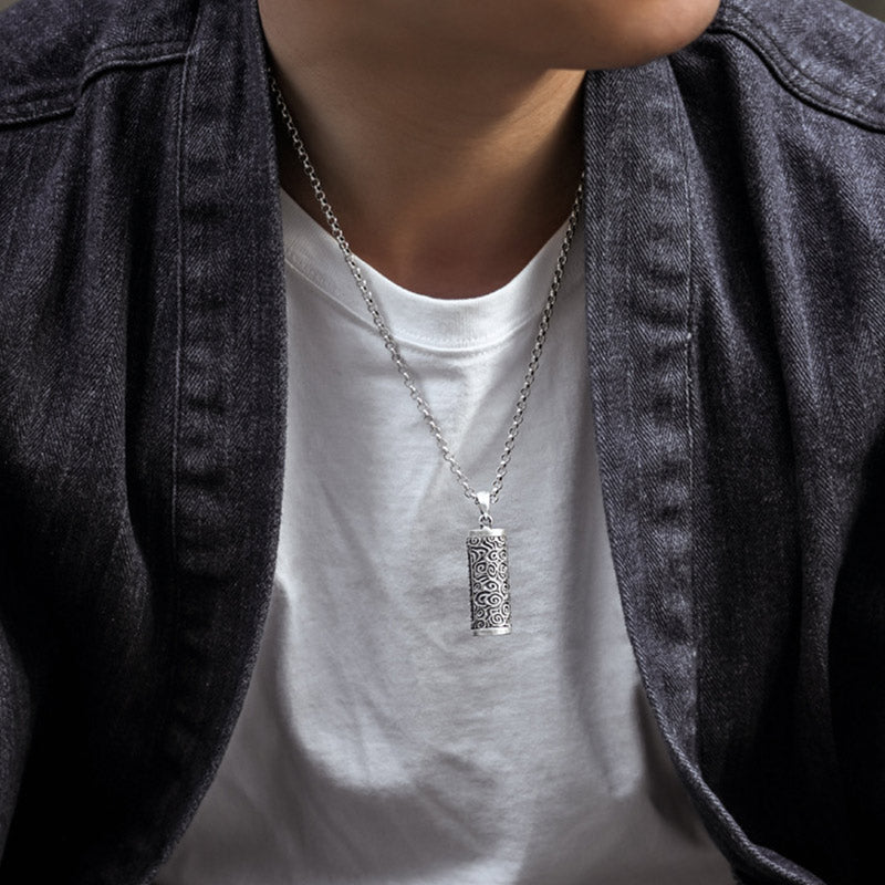 Buddha Stones Six True Words Protection Necklace Pendant Necklaces & Pendants BS 3