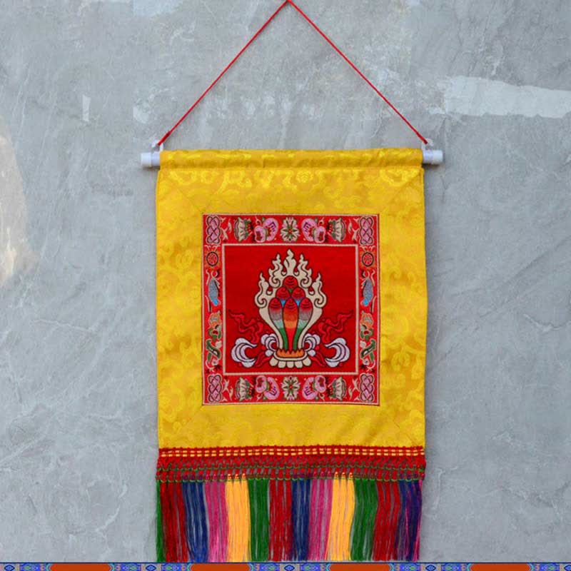 Buddha Stones Vajra Auspicious Symbols Spiritual Power Wall Art Wall Art BS The Chintamani Jewel Red