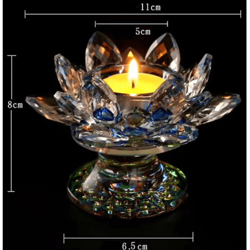 Buddha Stones Tibetan Lotus Candlestick Ornament Decoration BS 10