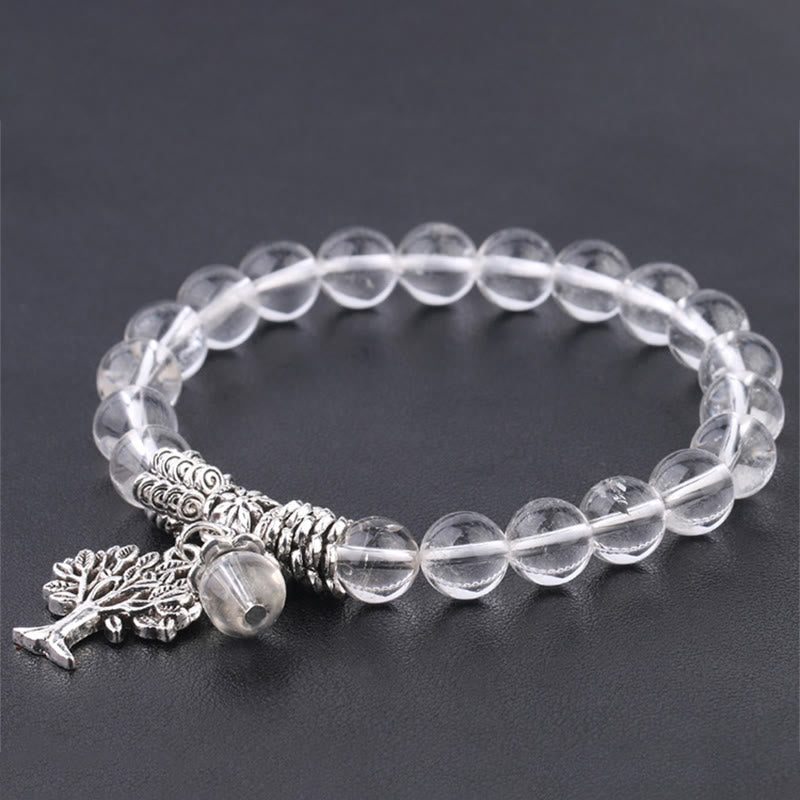 Buddha Stones Natural Gemstone Tree of Life Lucky Charm Stretch Bracelet Bracelet BS 31